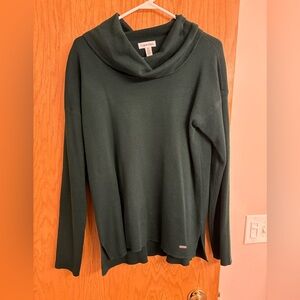 Calvin Klein Women's Dark Green Cowl Neck Sweater